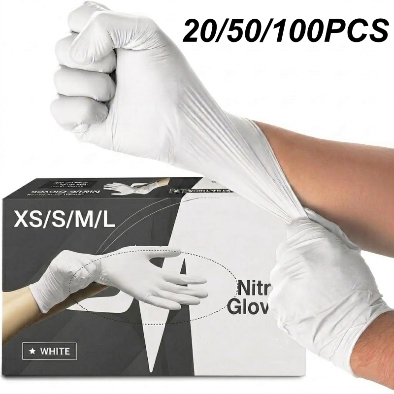 Commercial Kitchen Gloves - 20/50/100PCS Nitrile Disposable Gloves 4Mil Thick
