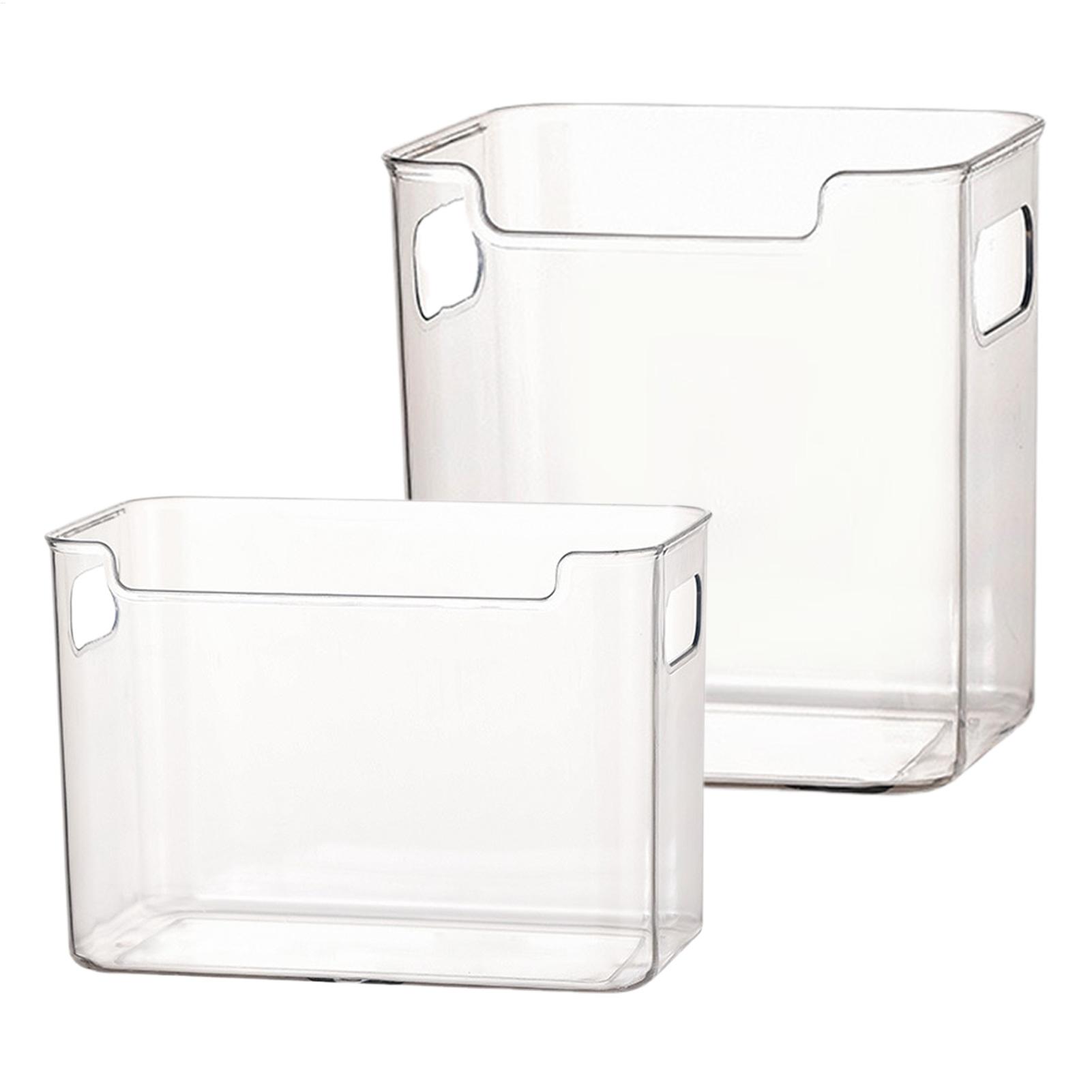 Commercial Kitchen Fridge - Refrigerator Bins with Handles Clear Door