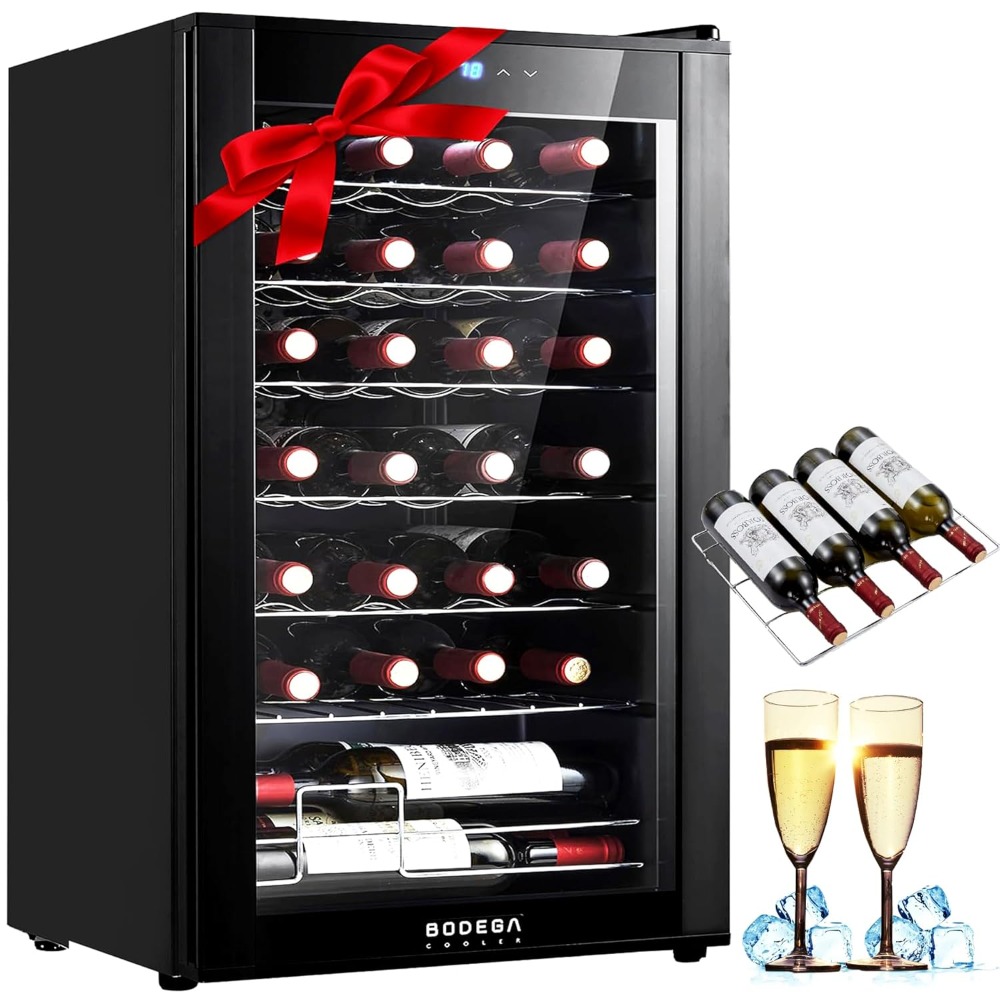 Commercial Kitchen Fridge - COOLER 28 Bottle Compressor Wine Cooler