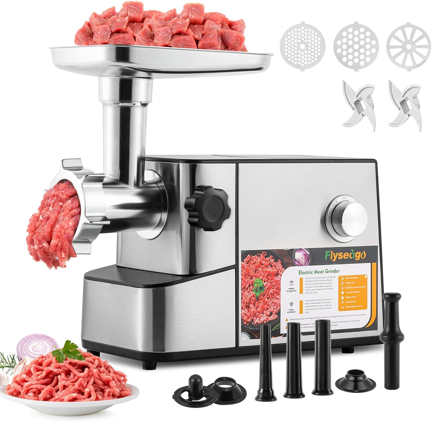 Meat Grinder Electric - 3200W Electric Meat Grinder & Sausage