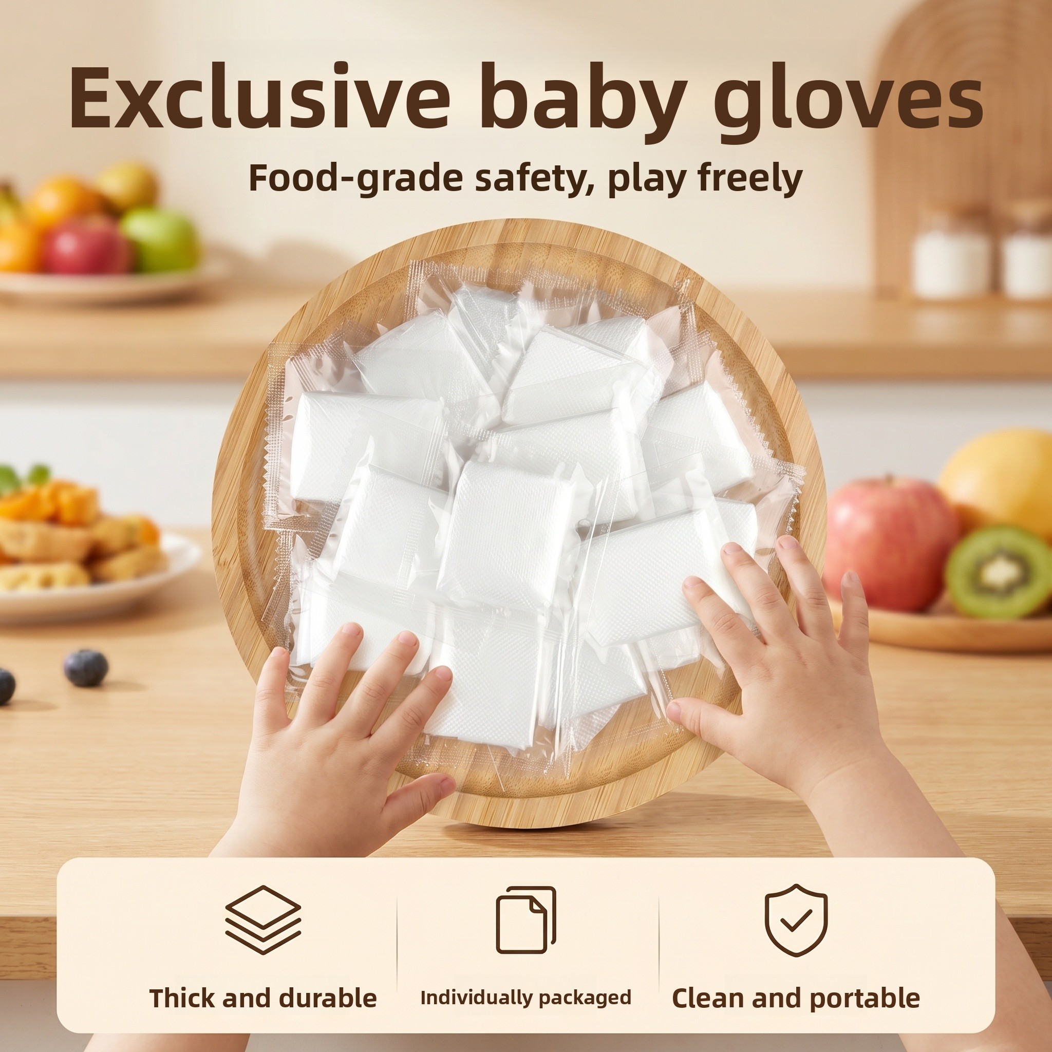 Commercial Kitchen Gloves - Thickened Plastic Disposable Gloves for Children