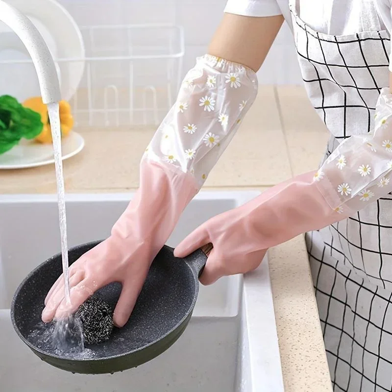 1 Pair Rubber Gloves Long Slee - مراجعة Commercial Kitchen Gloves وسعره