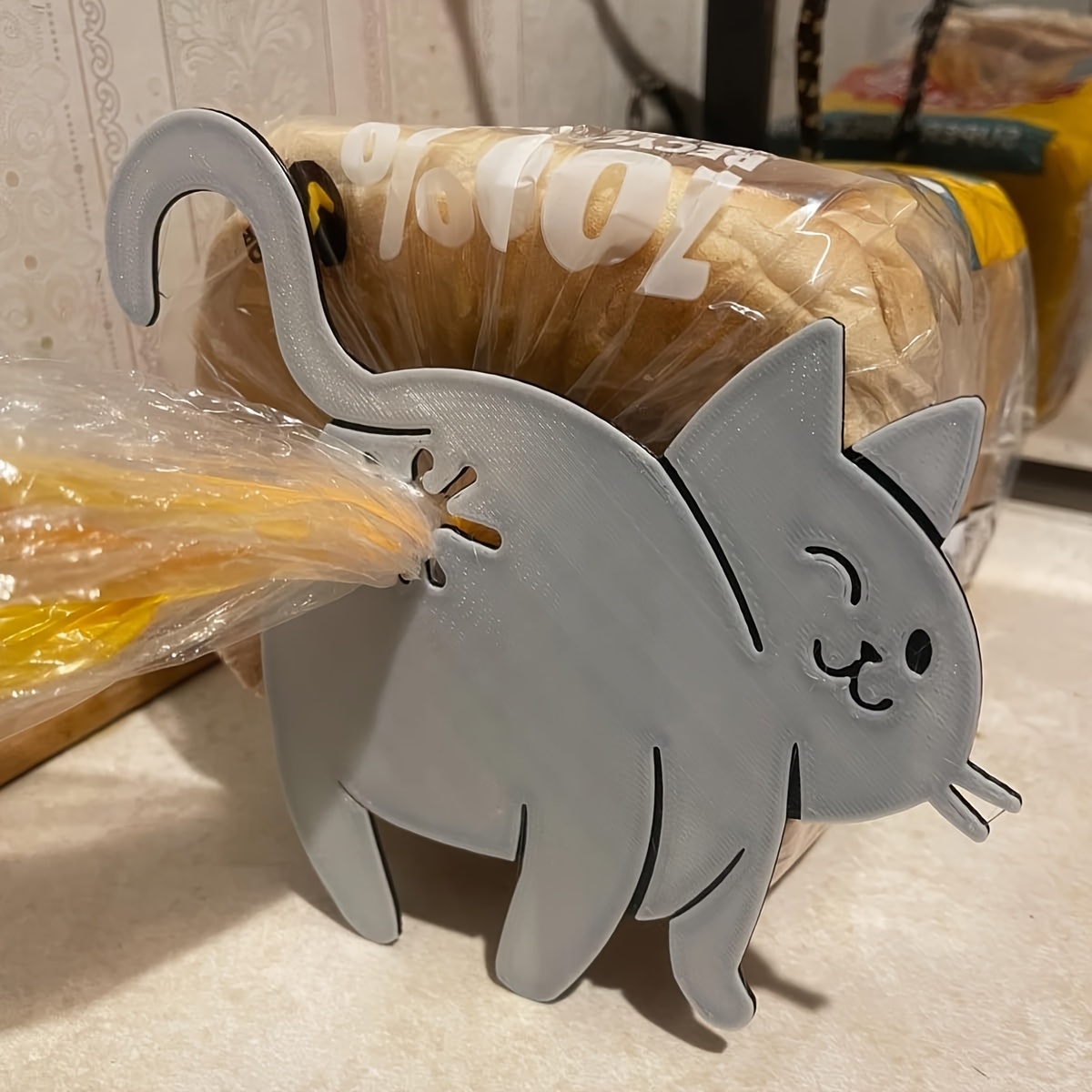 Cat Butt Bread Clip -3D Printe - مراجعة Commercial Kitchen Utensil Holder وسعره