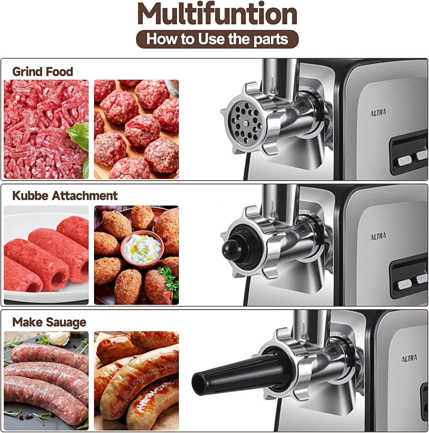 Meat Grinder, Sausage Stuffer, - مراجعة Meat Grinder Electric وسعره
