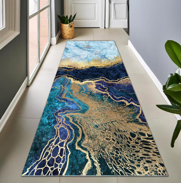 Black and Gold Marble Runner R - مراجعة Commercial Kitchen Tile Flooring وسعره