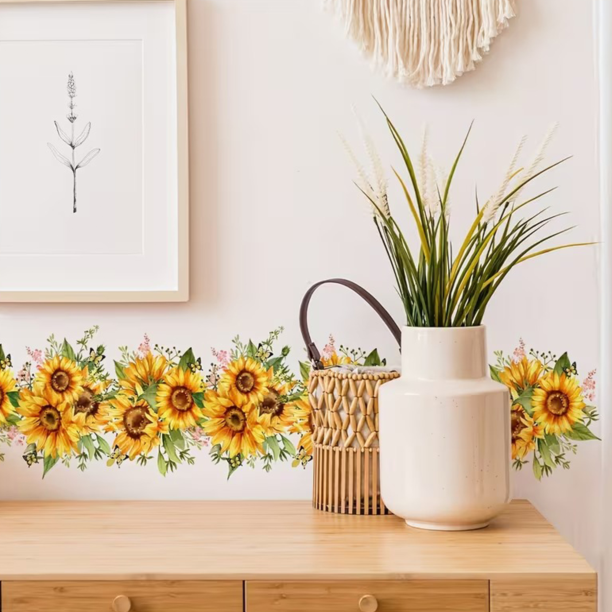 Sunflower Kitchen Wall Sticker - مراجعة Commercial Kitchen Fridge وسعره