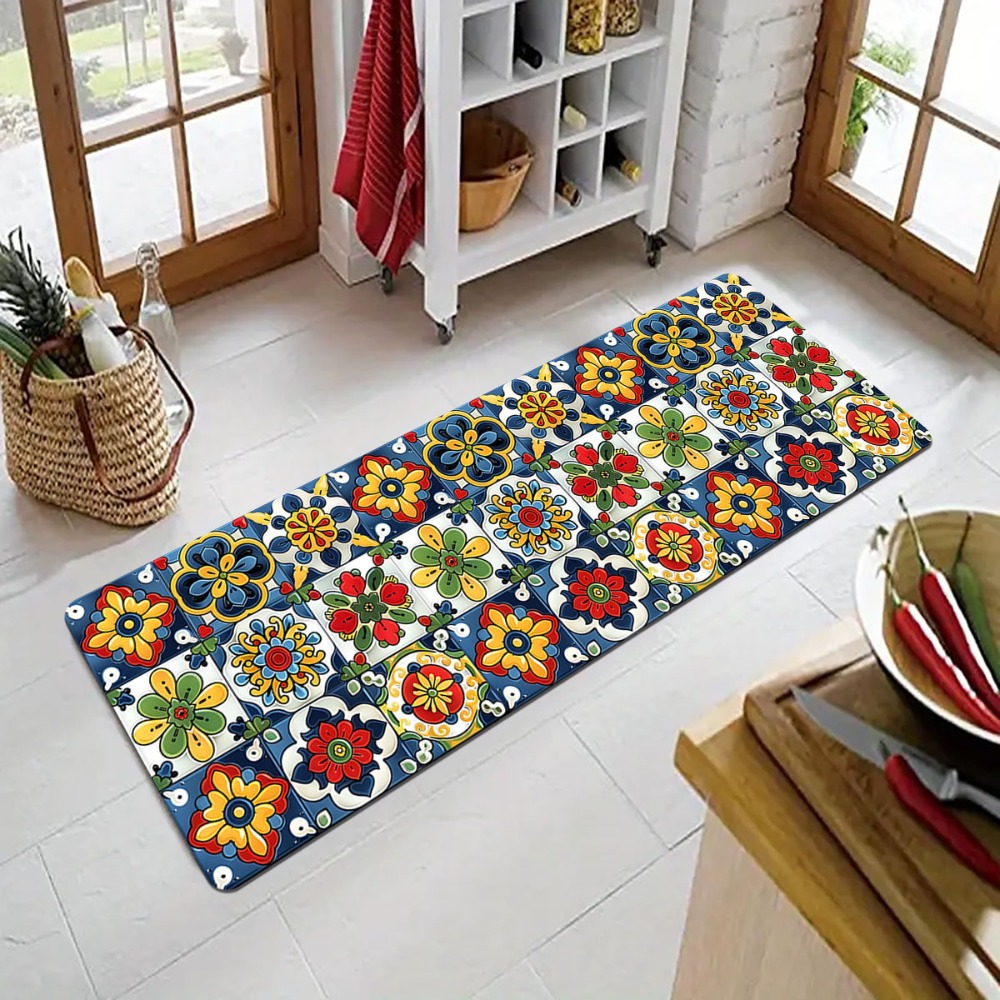 Mediterranean Tile Carpet Mat  - مراجعة Commercial Kitchen Tile Flooring وسعره