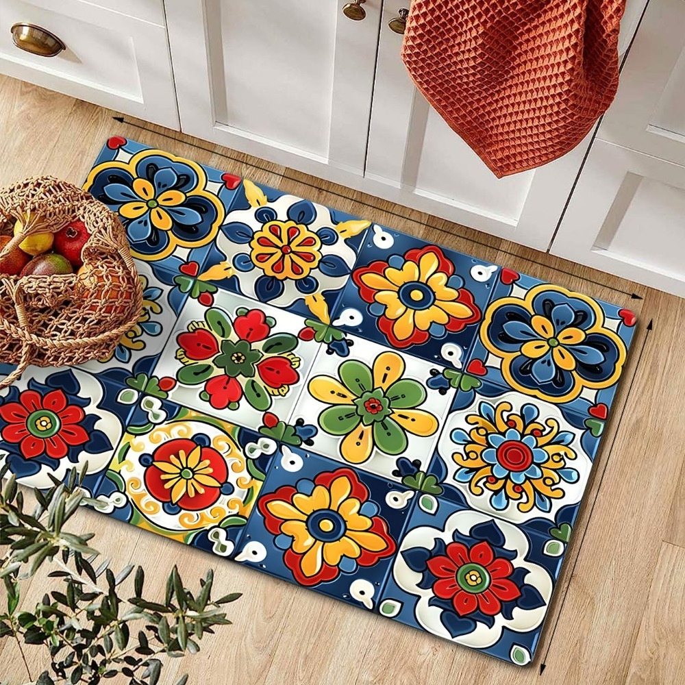 Mediterranean Tile Carpet Mat  - مراجعة Commercial Kitchen Tile Flooring وسعره