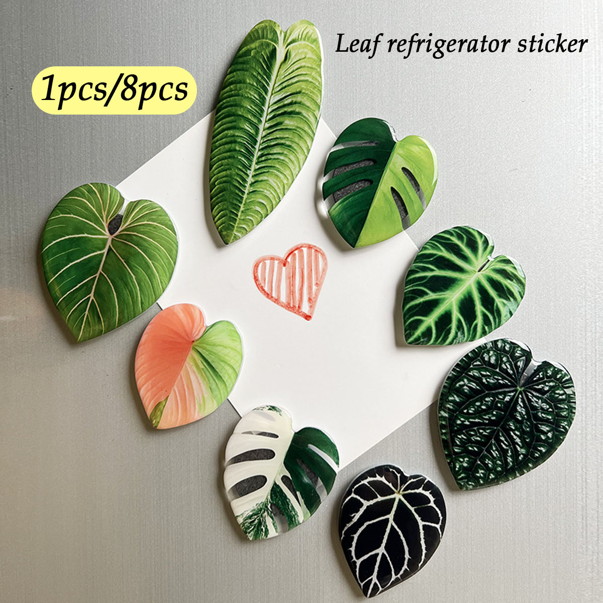 1pcs/8pcs Plant Leaves Refrige - مراجعة Commercial Kitchen Fridge وسعره