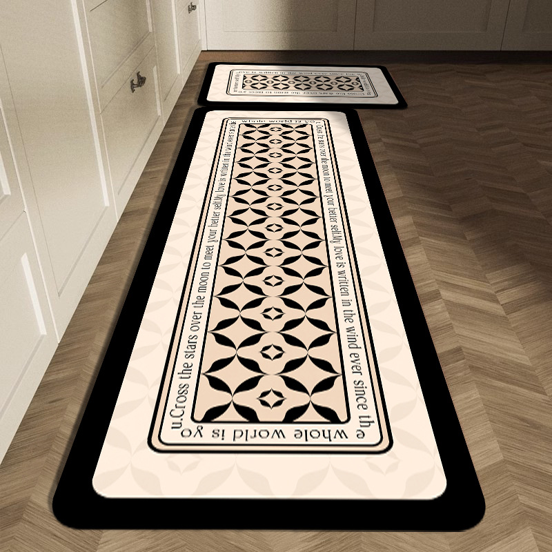 Black White Geometric Tile Kit - مراجعة Commercial Kitchen Tile Flooring وسعره