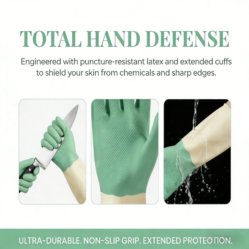 Non-slip Latex Kitchen Dishwas - مراجعة Commercial Kitchen Gloves وسعره