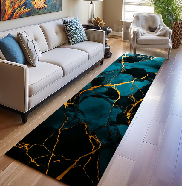 Marble Rug Runner Modern Non-S - مراجعة Commercial Kitchen Tile Flooring وسعره