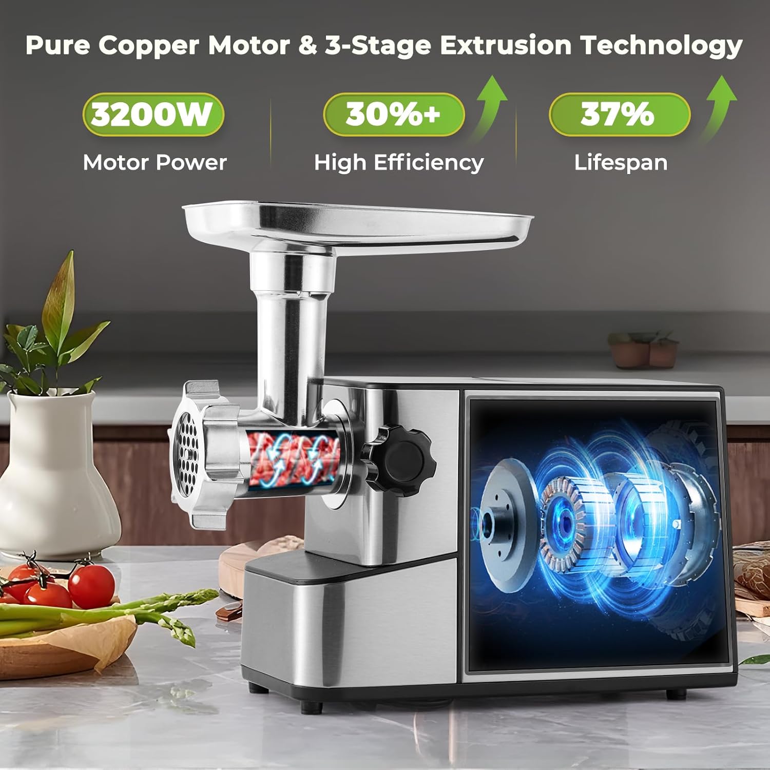 3200W Electric Meat Grinder &  - مراجعة Meat Grinder Electric وسعره