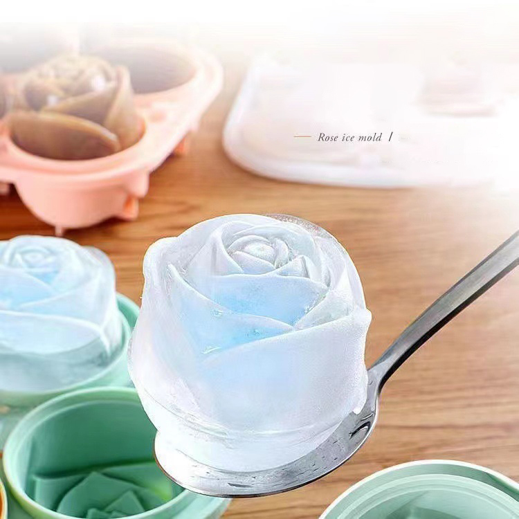 3D Rose Ice Molds 4 Holes Ice  - مراجعة Commercial Kitchen Utensil Holder وسعره