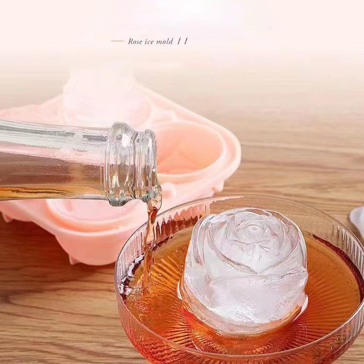 3D Rose Ice Molds 4 Holes Ice  - مراجعة Commercial Kitchen Utensil Holder وسعره