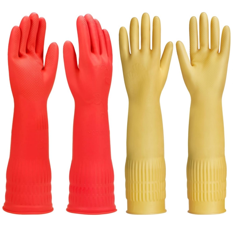 45CM Extra-Long Rubber Cleanin - مراجعة Commercial Kitchen Gloves وسعره