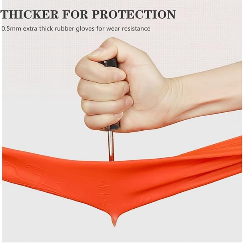 45CM Extra-Long Rubber Cleanin - مراجعة Commercial Kitchen Gloves وسعره