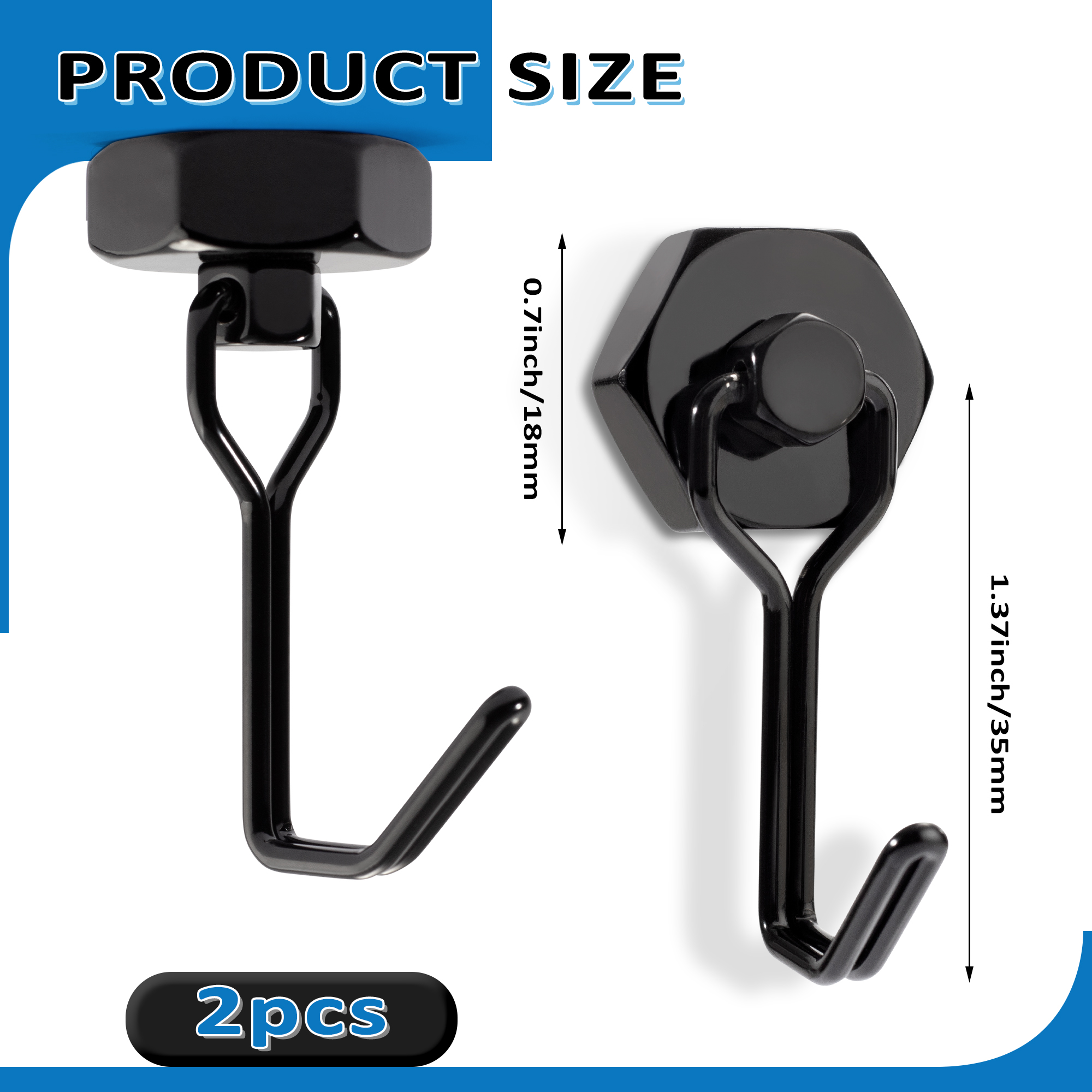 2PCS Strong Magnetic Hooks Sto - مراجعة Commercial Kitchen Fridge وسعره