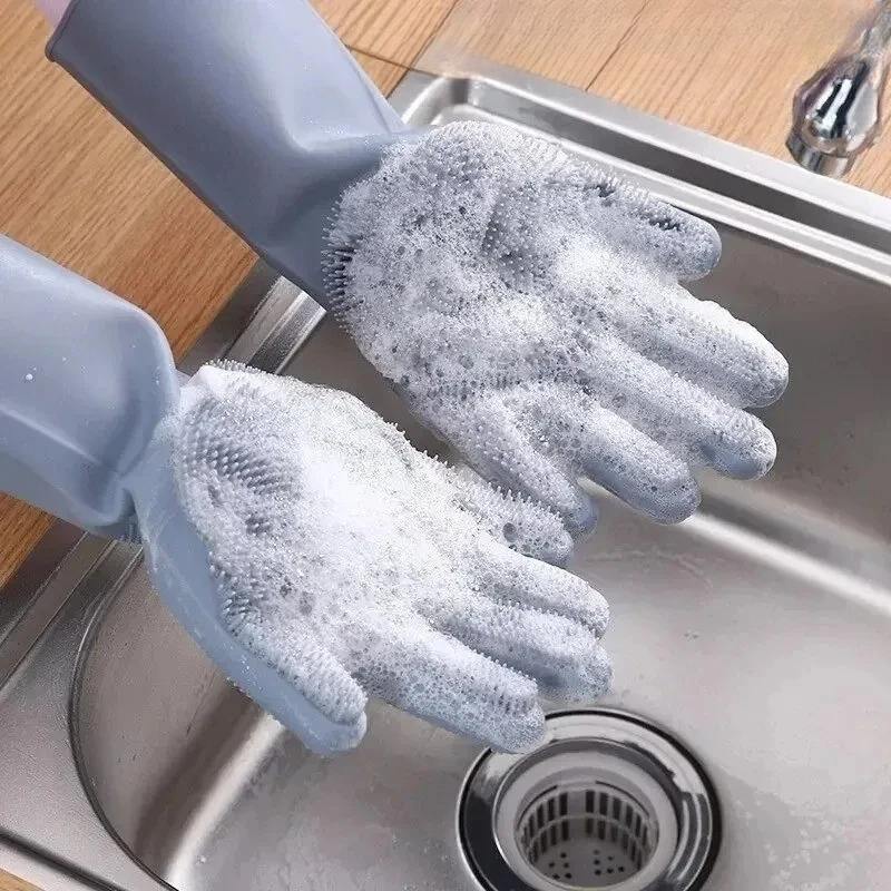 Magic Silicone Rubber Dishwash - مراجعة Commercial Kitchen Gloves وسعره