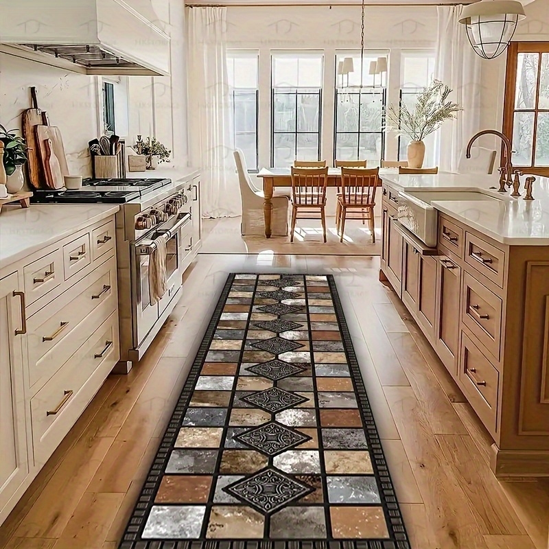 VIKAMA Rustic Geometric Tile P - مراجعة Commercial Kitchen Tile Flooring وسعره