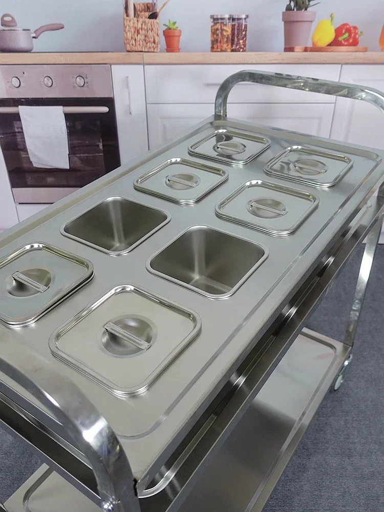 Stainless steel two-layer mobi - مراجعة Commercial Kitchen Plumbing وسعره