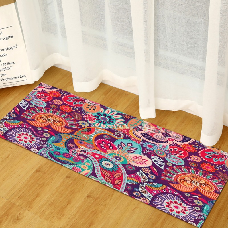 Long Rug Mediterranean Blue-Wh - مراجعة Commercial Kitchen Tile Flooring وسعره